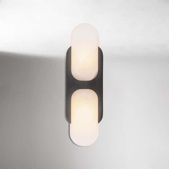Hopkins Alabaster Sconce 9"–17"