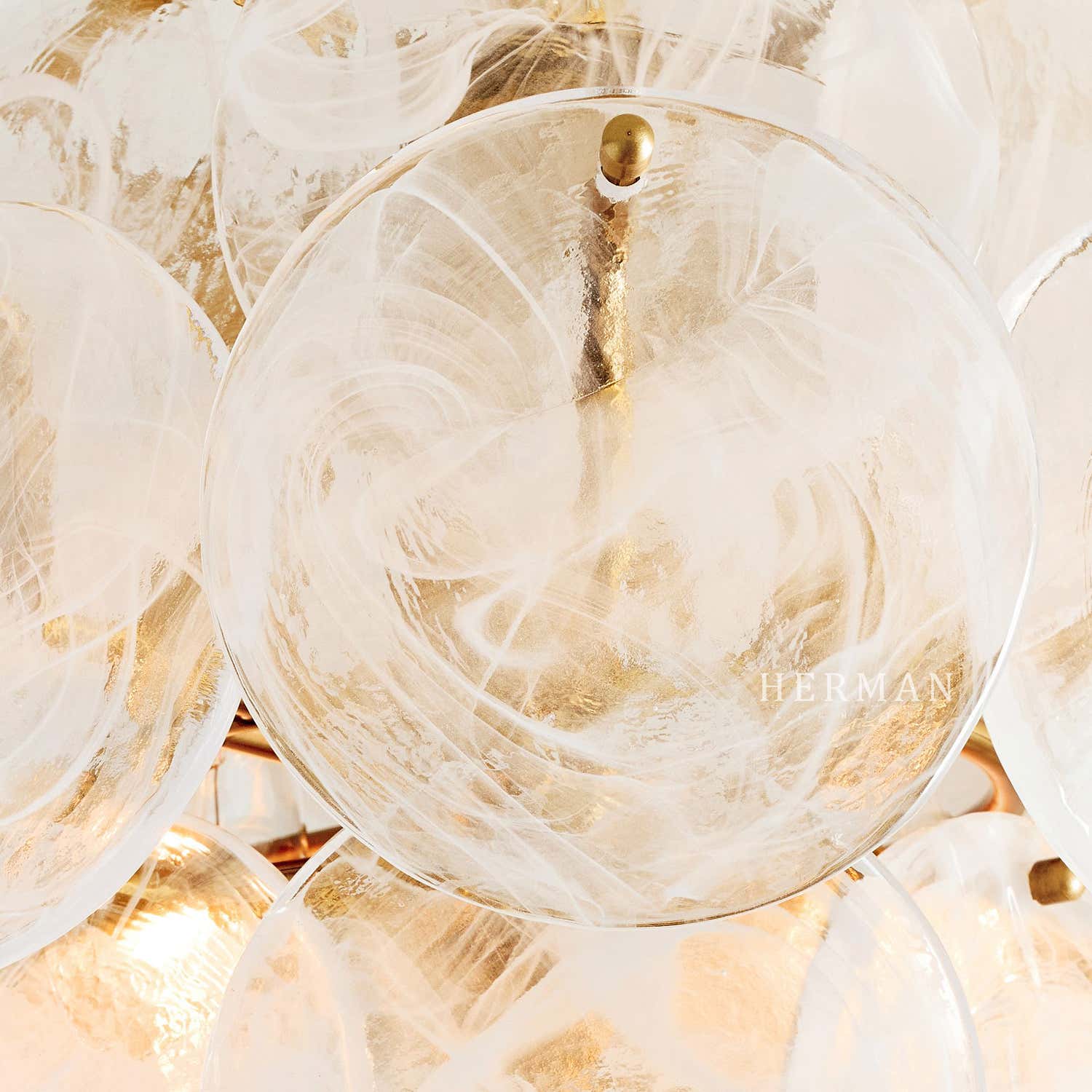Riviera Glass Disc Round Flush Mount 12"