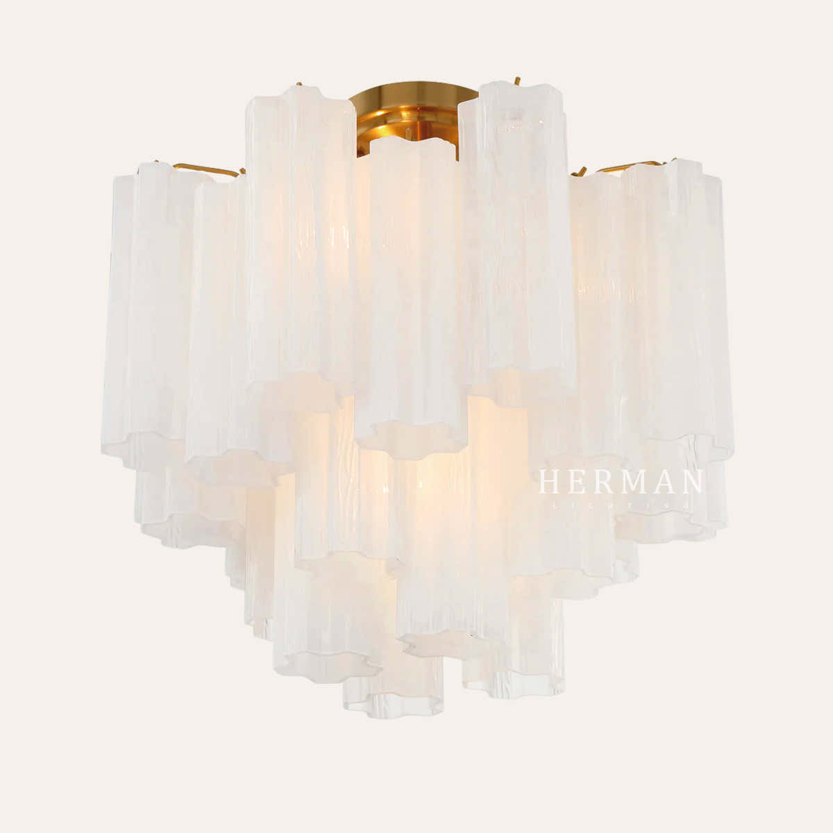 Addis Murano Glass Semi-Flush Ceiling Mount 17''W