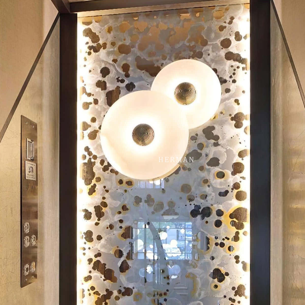 Median Alabaster Flush mount - 2 Surface