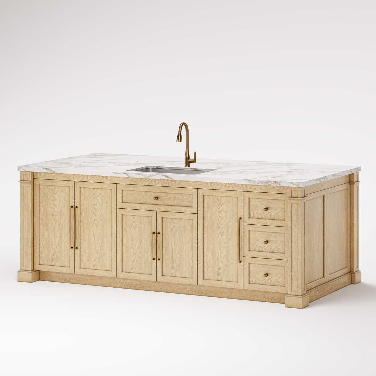 Custom Stone Kitchen Island