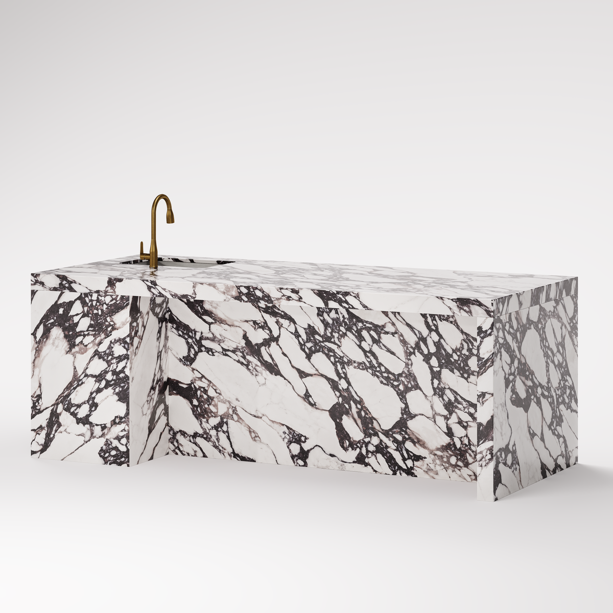 Custom Stone Kitchen Island