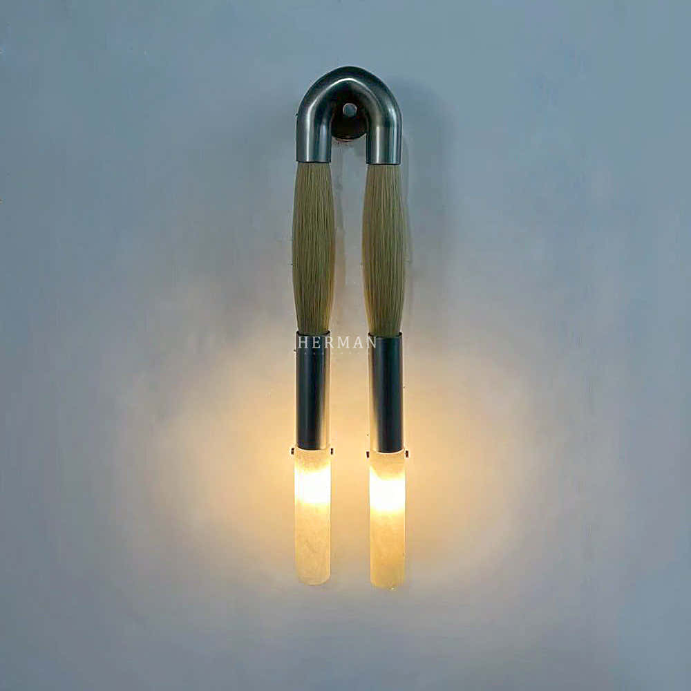 Double Head Antonia Horsehair Sconce