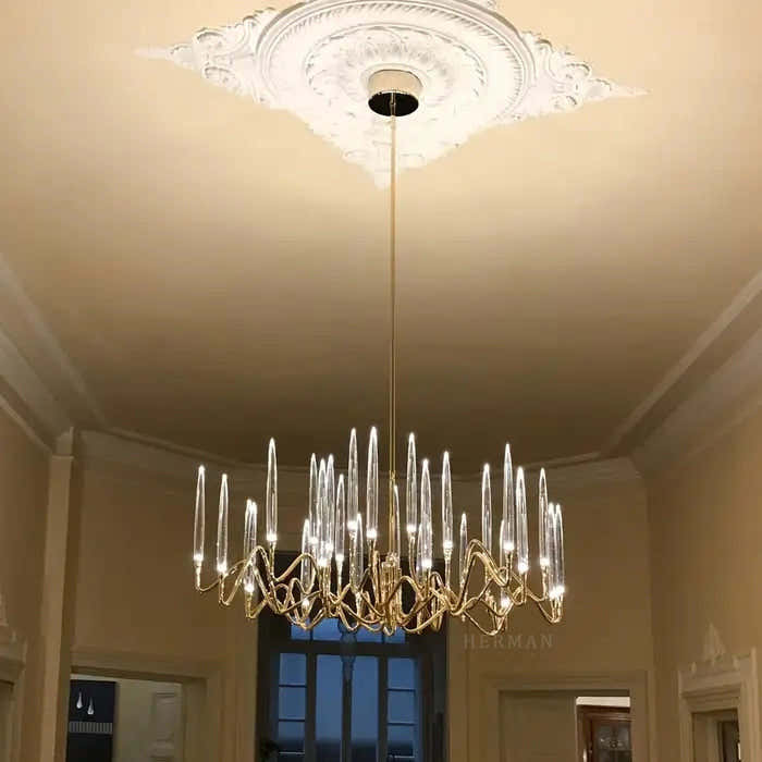 Pezzo Crystal Round Chandelier D33'' 47''  55''