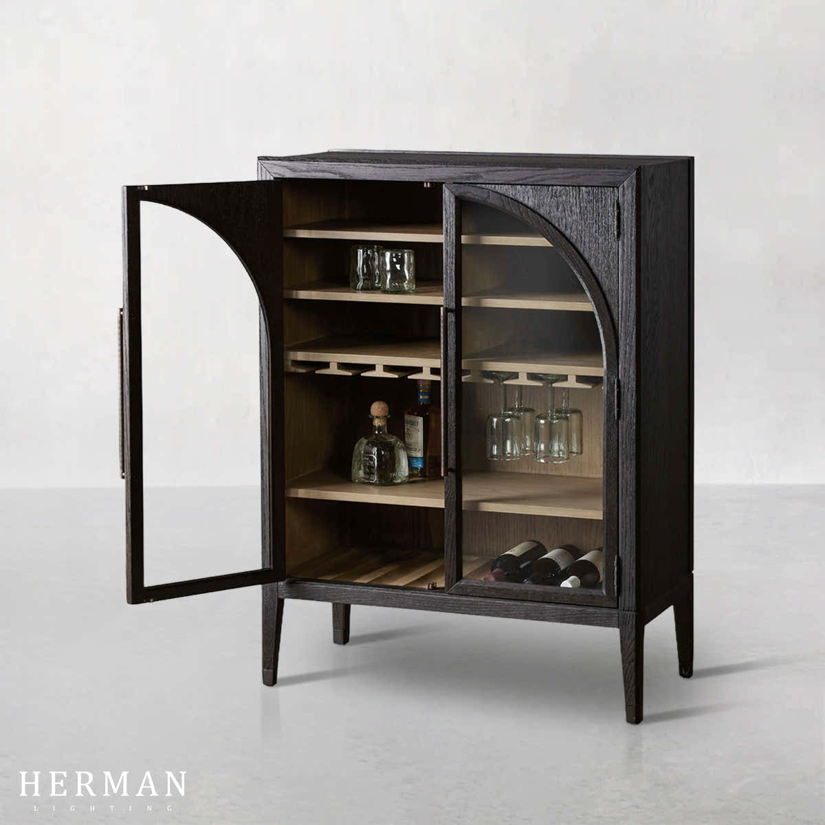 Hattie Low Bar Cabinet in Oak 36"W