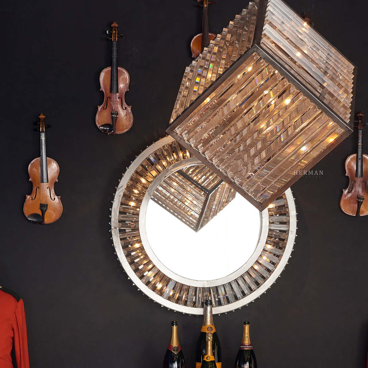 Lita Flush Mount Round Chandelier