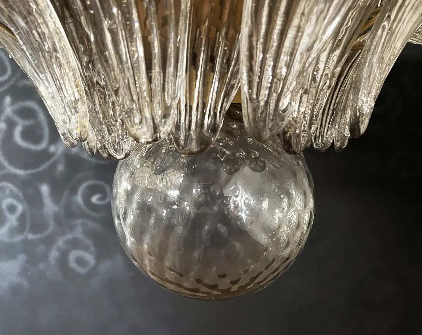 Murano Chandelier – Palmette – 163 glasses – Smoked