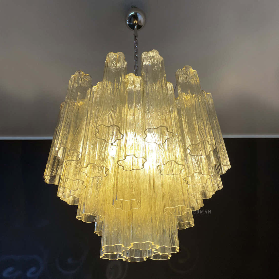 Murano Chandelier – 36 tubes – Yellow