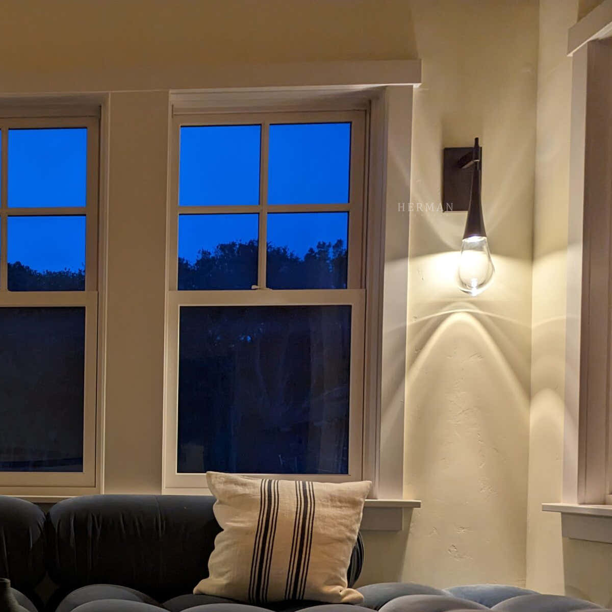 Rain Sconce for bathroom staircase