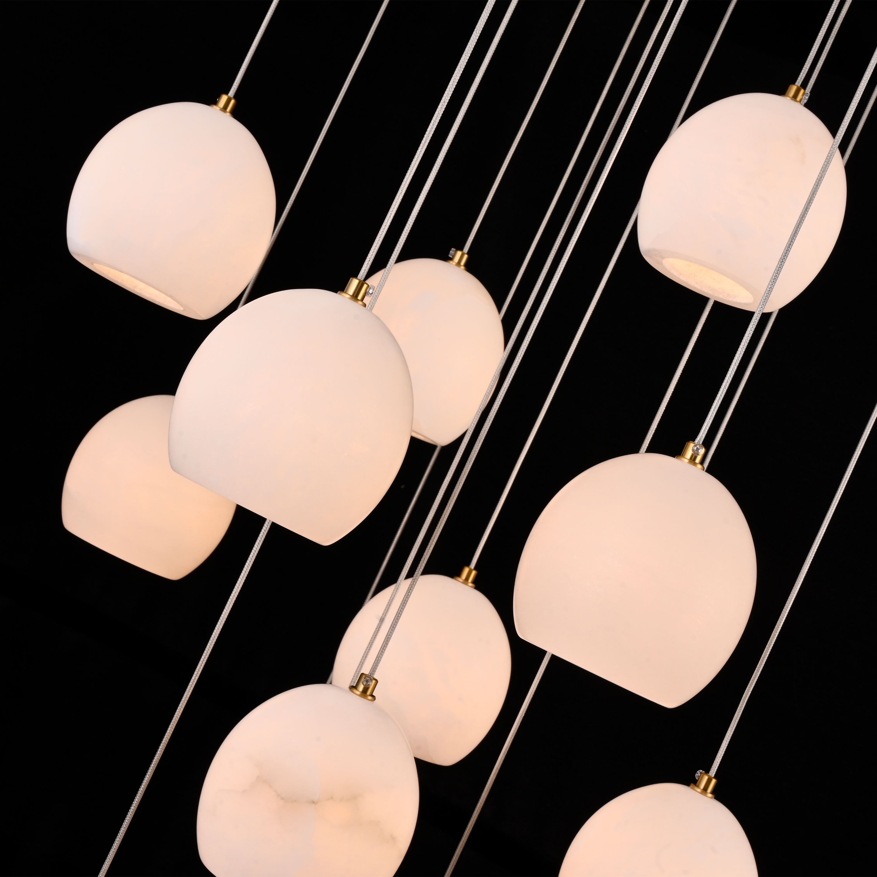 Arica Alabaster Round Chandelier