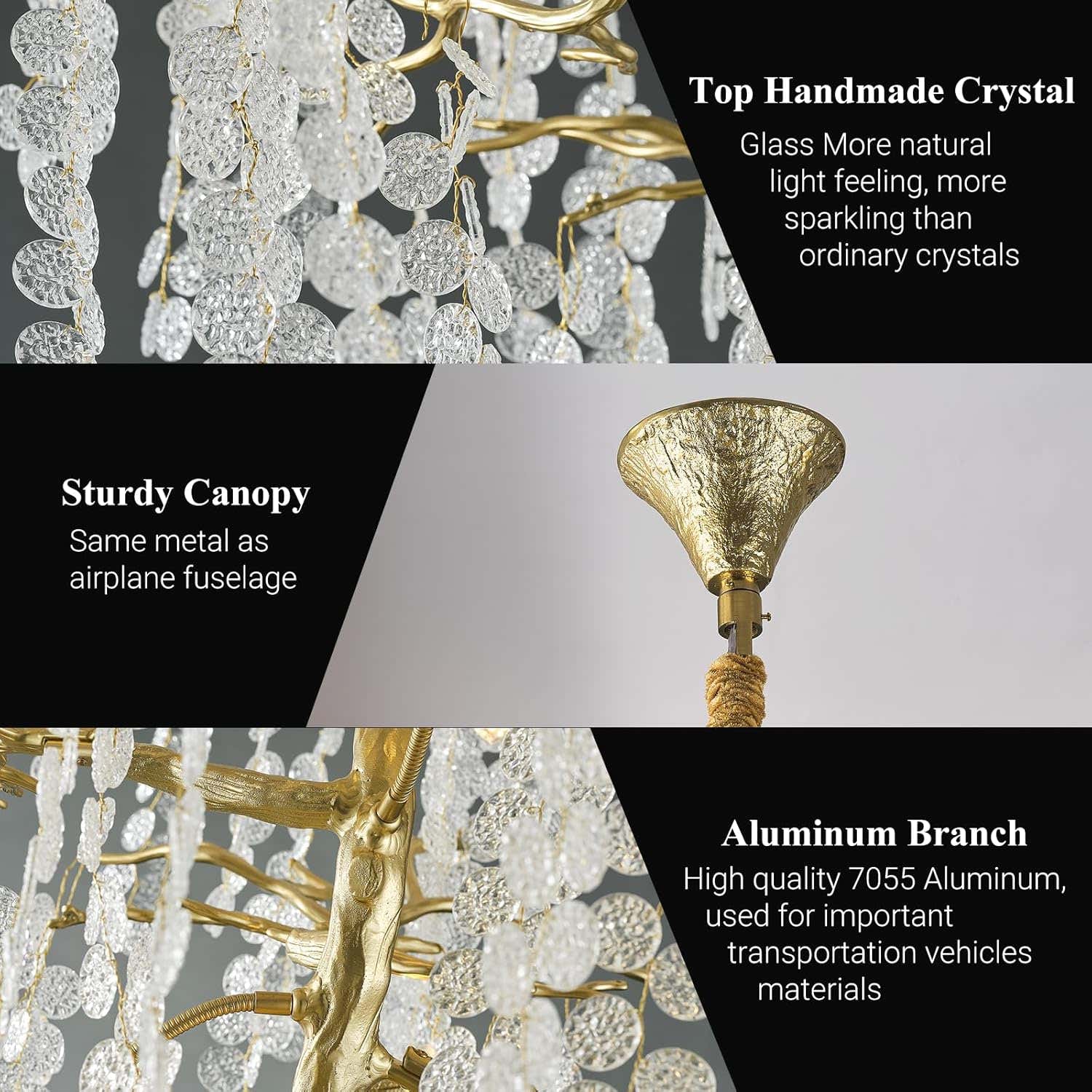 Modern Crystal Tree Branch Chandelier 134"