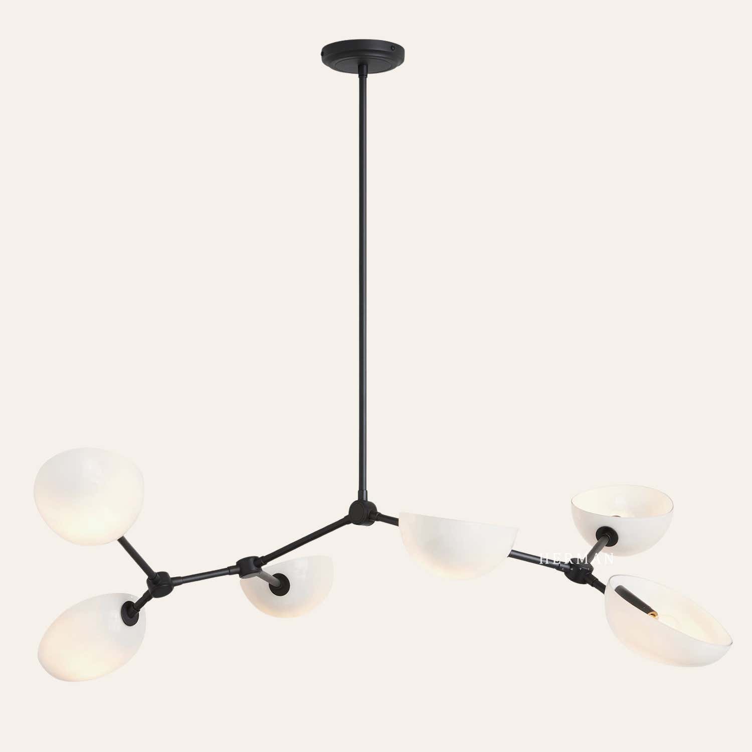 Argus Glass Chandelier 45" Width