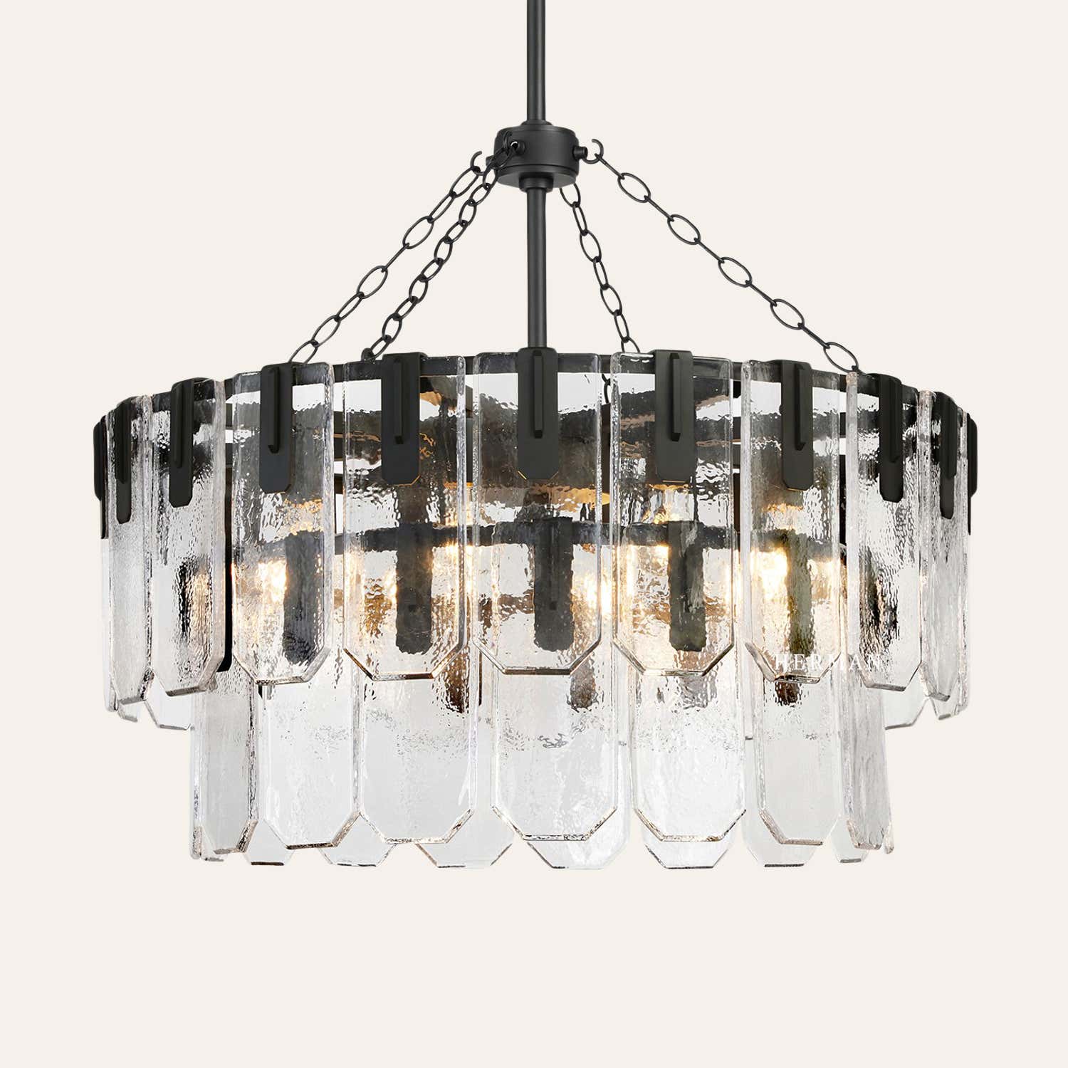 Nadia Glass Chandelier 30" 41"
