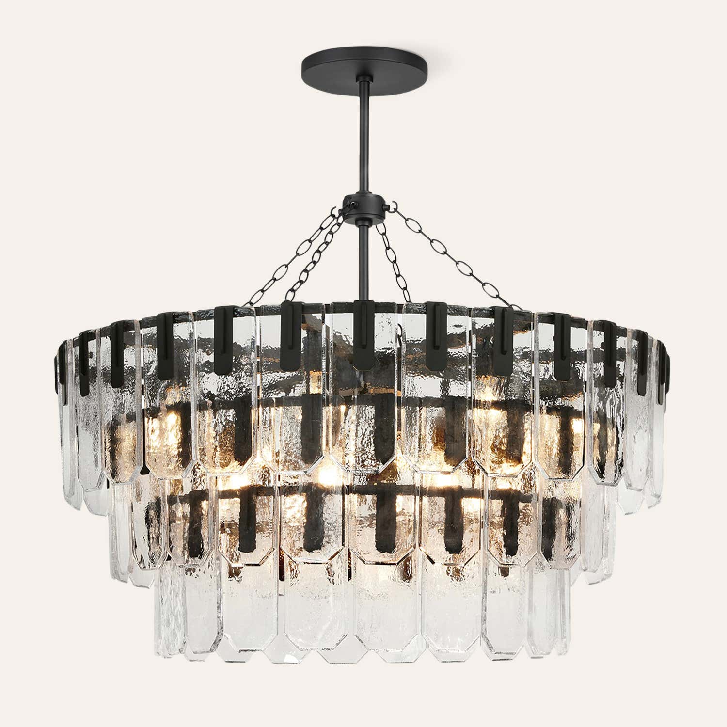 Nadia Glass Chandelier 30" 41"