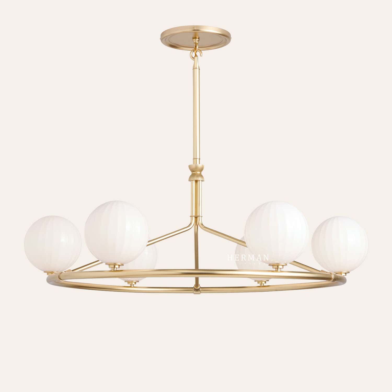 Enzo 48" Glass Round Chandelier