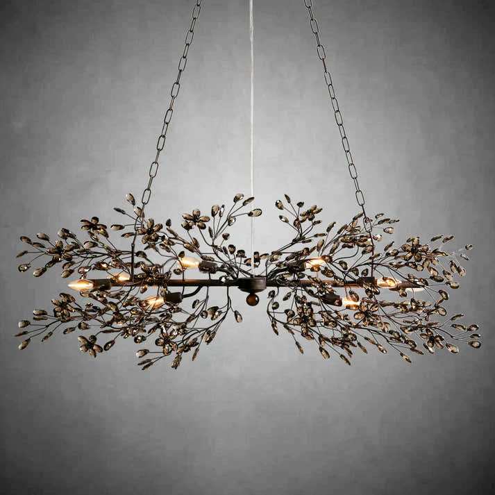 Fiore Colored Linear Chandelier 43" 51" 68"