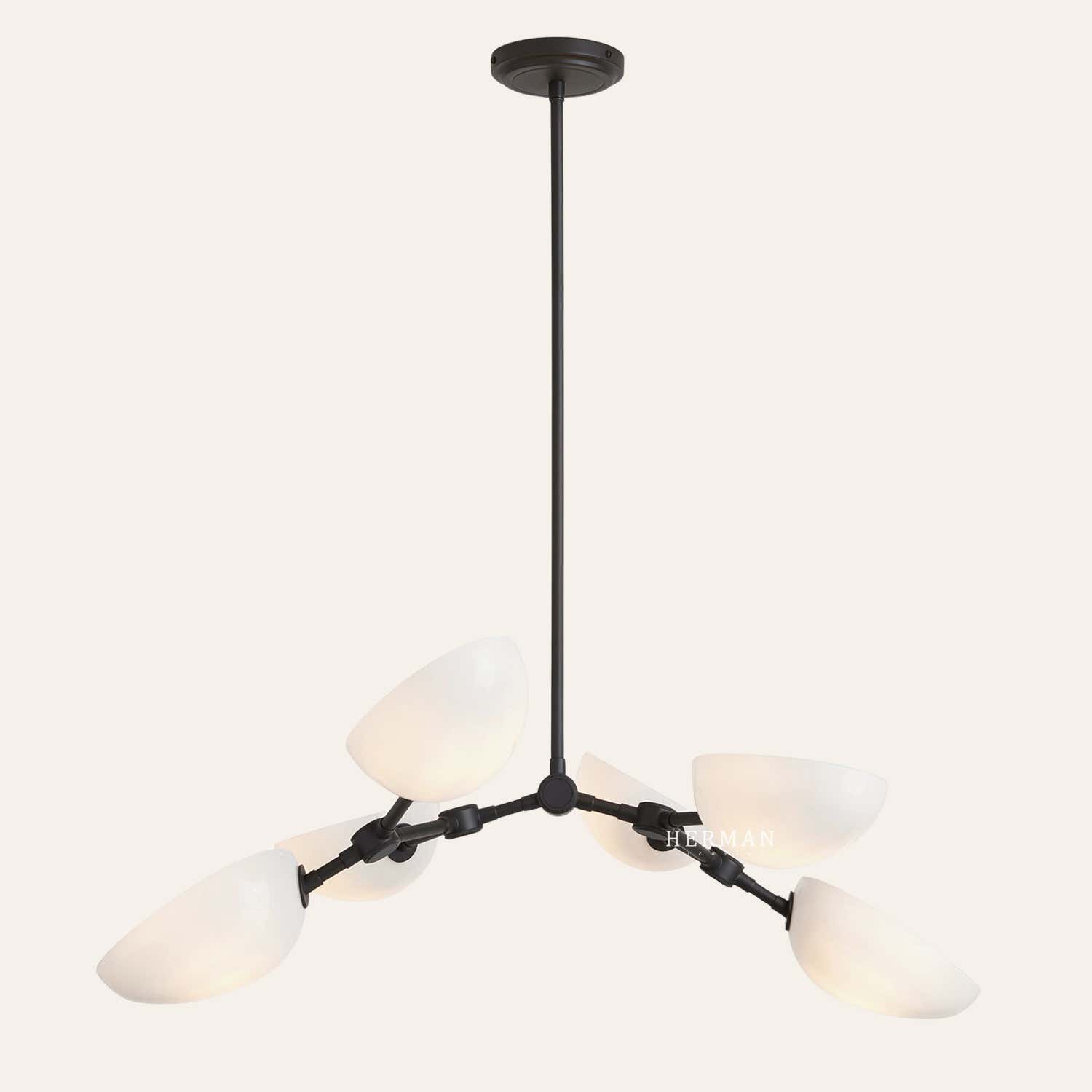 Argus Glass Chandelier 32" Width