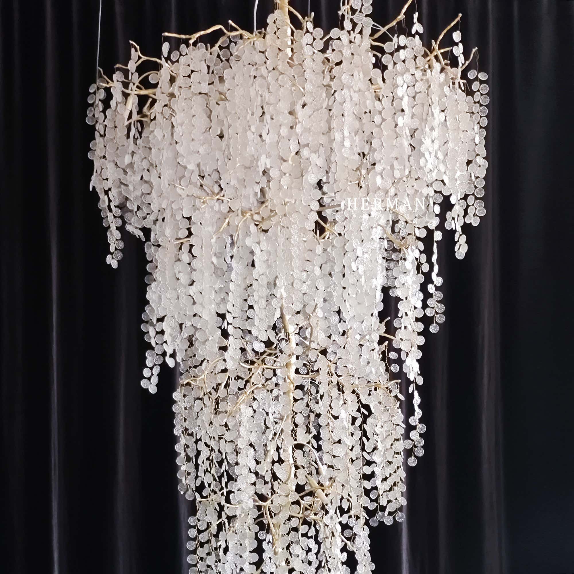Long Vine Staircase Chandelier 78.7" 110"