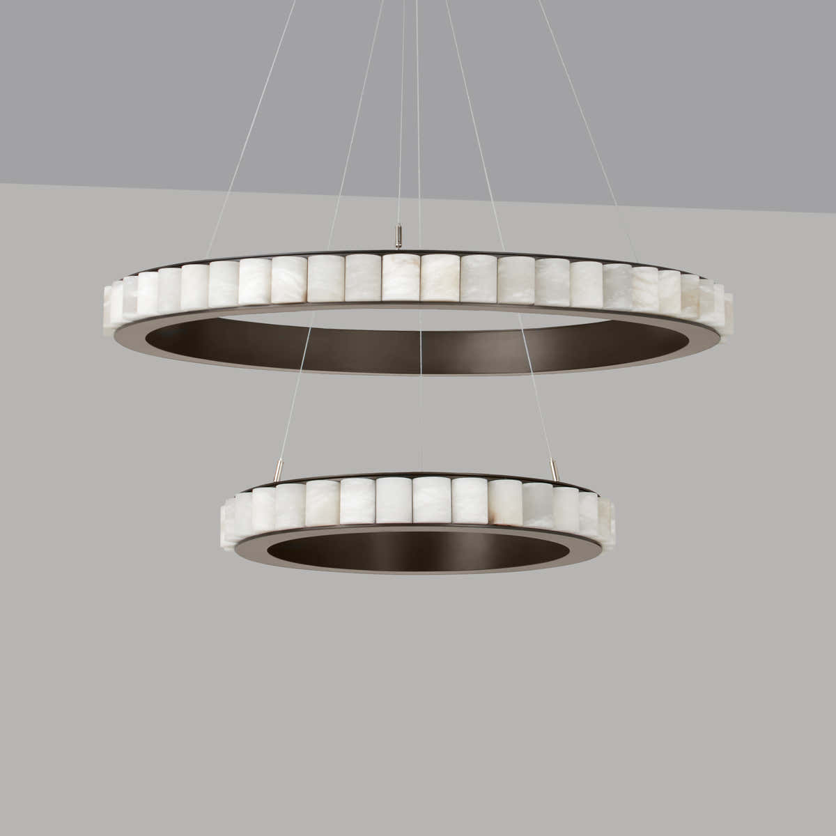 Avalon Alabaster 2 Layer Chandelier