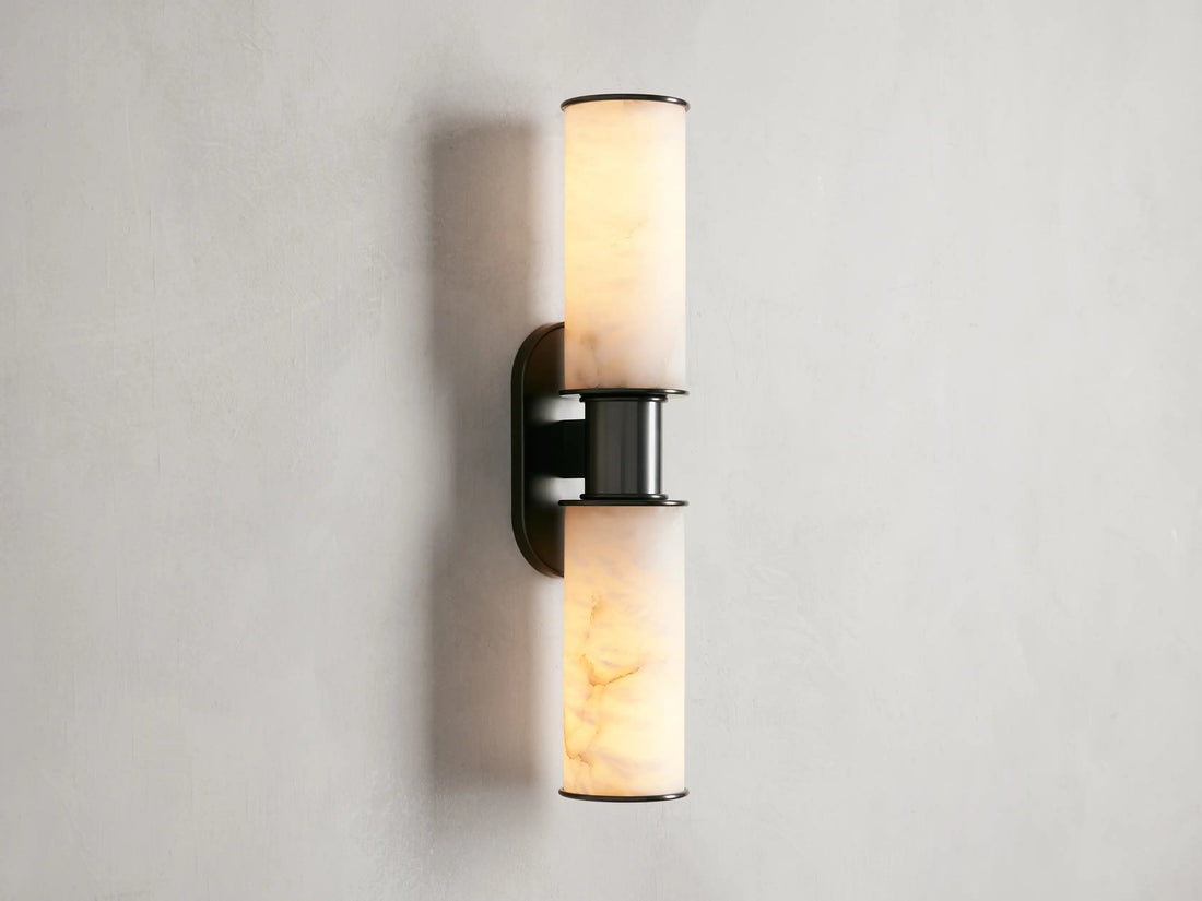 Harrlin Double Sconce in Alabaster