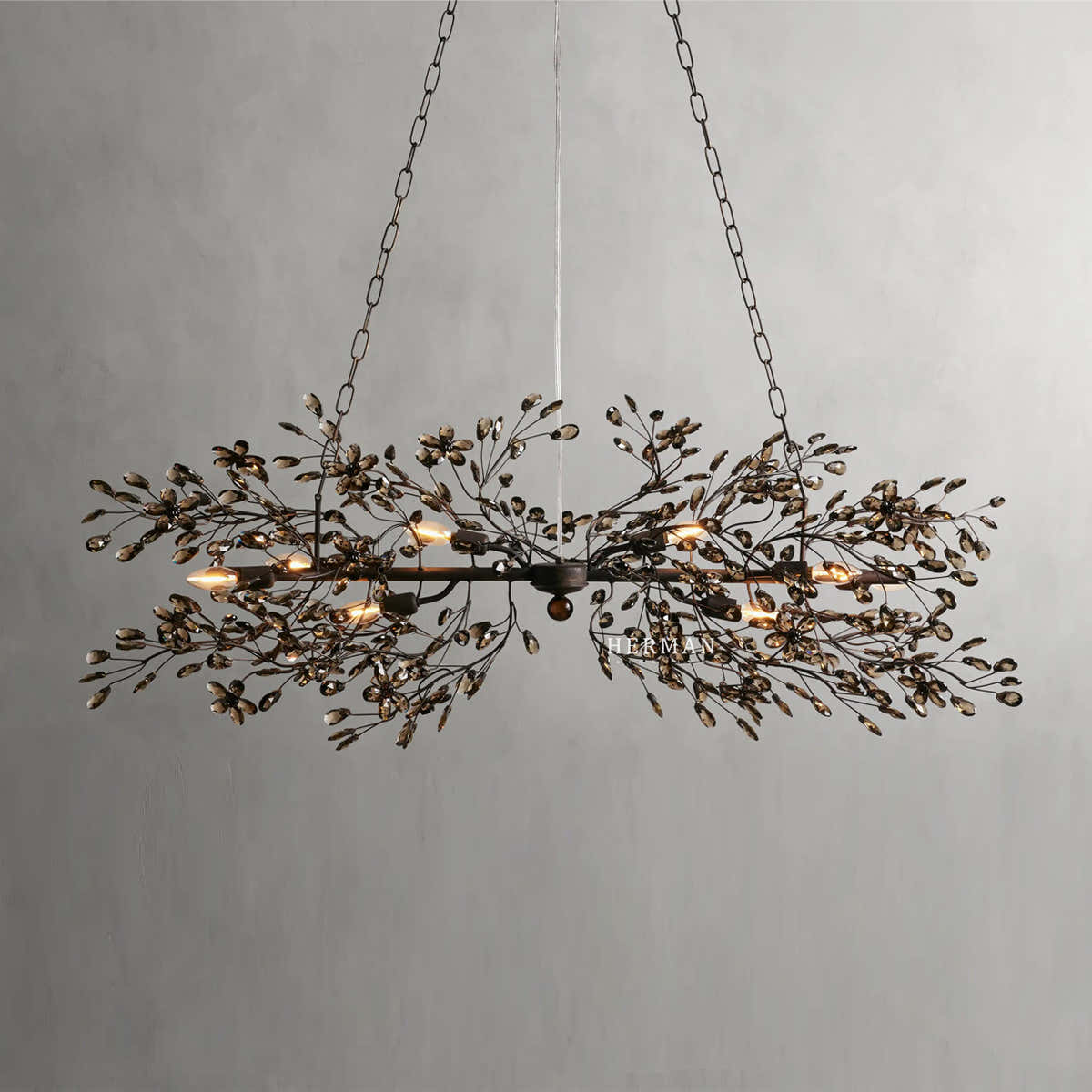 Fiore Colored Linear Chandelier 43" 51" 68"
