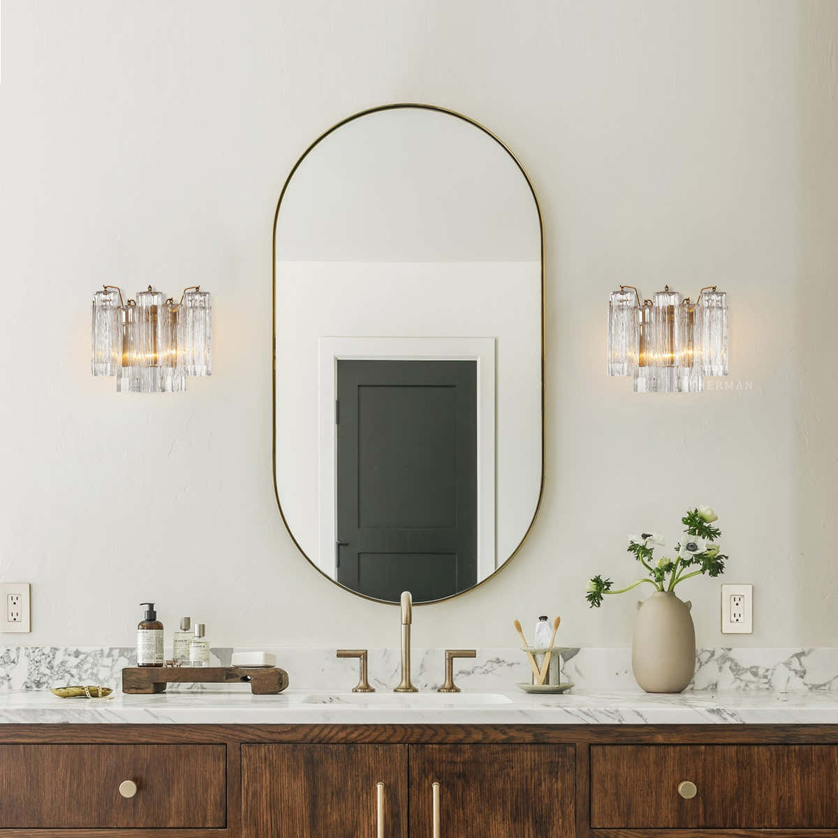 Addis Murano Glass Wall Light 14''W