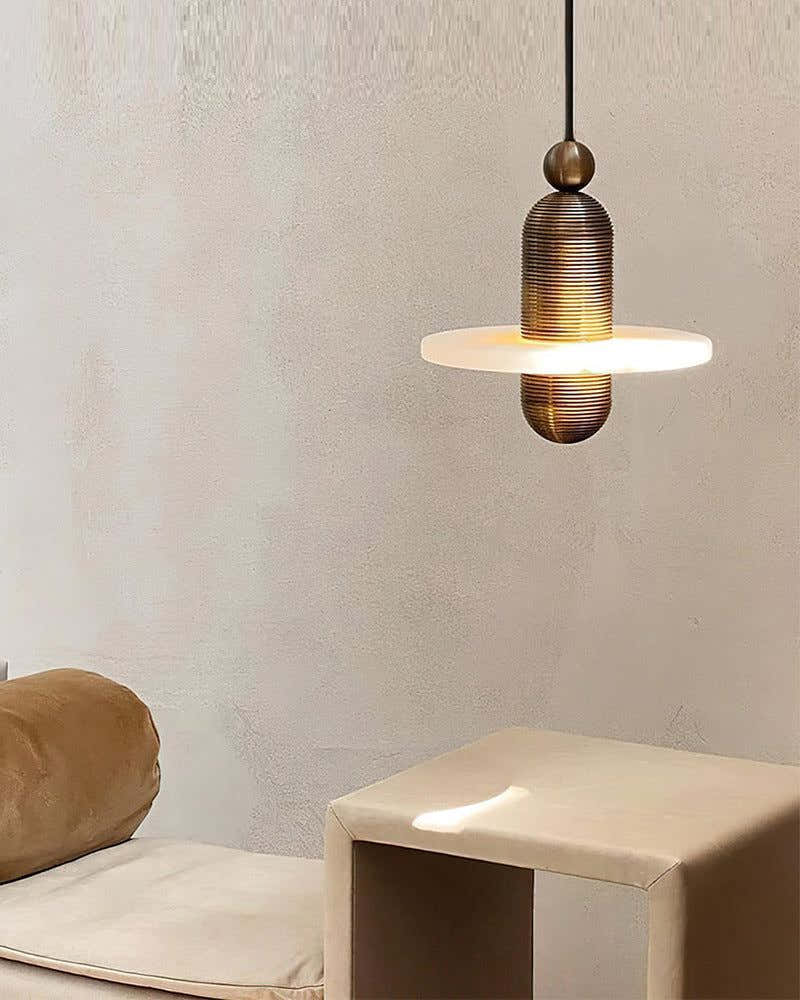 Alabaster Modern Marble Ring Pendant Light