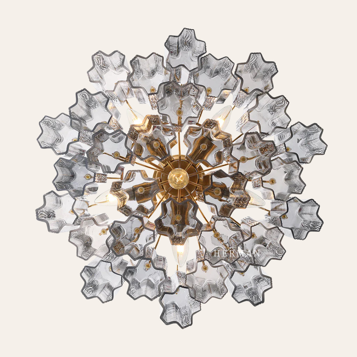 Addis Murano Glass Chandelier 17.8" 19.8" 22" 26.8" 32''D