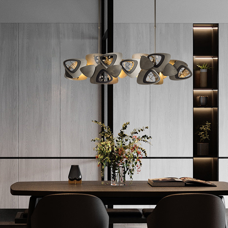 Contemporary Stainless Steel Linear Chandelier