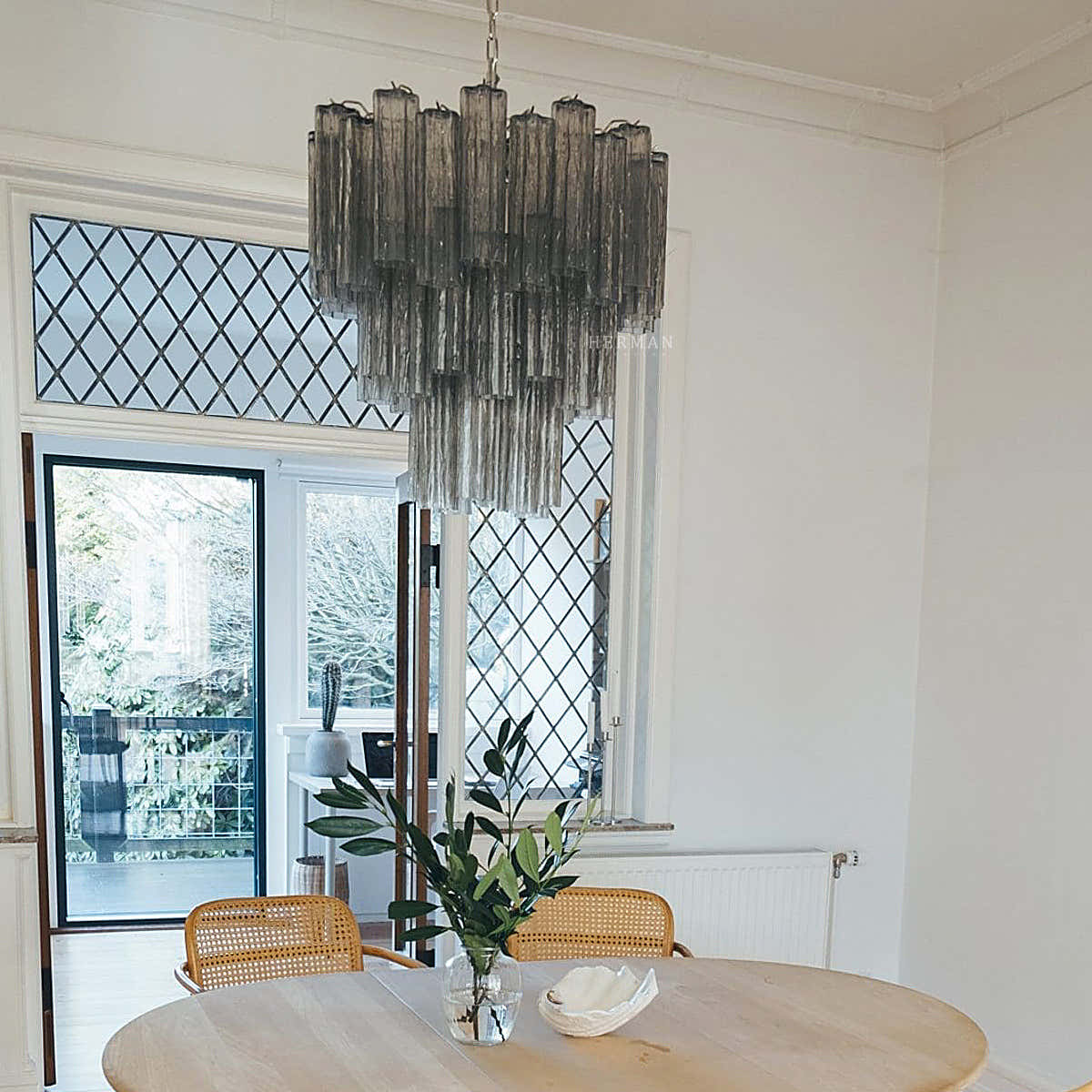 Murano Chandelier – 48 tubes – Smoked