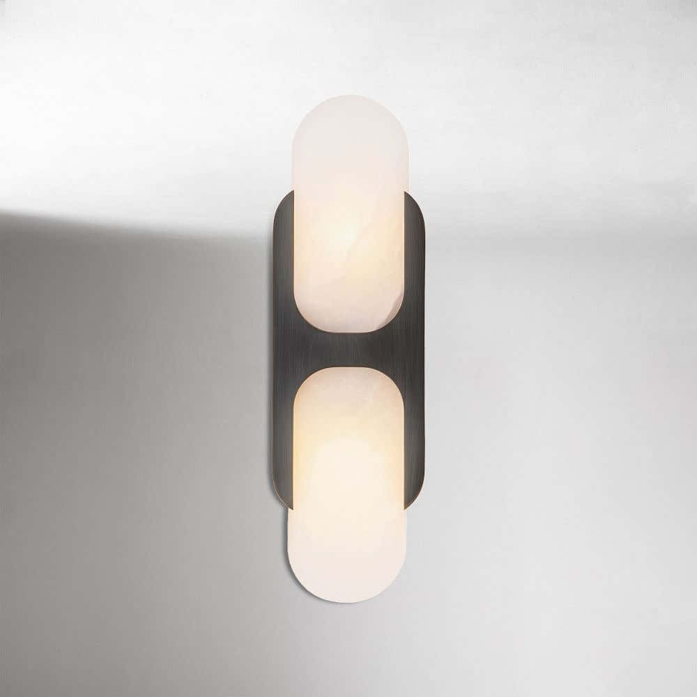 Hopkins Alabaster Sconce 9"–17"