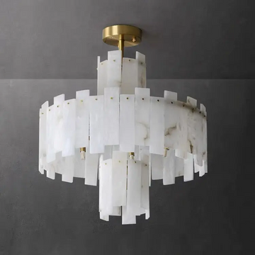 Spain Alabaster Round Modern Chandeliers