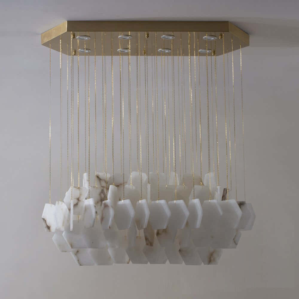 Natural Marble Modern Chandelier