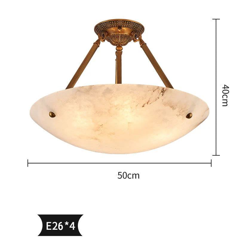 Vintage Round Alabaster Ceiling Lamps