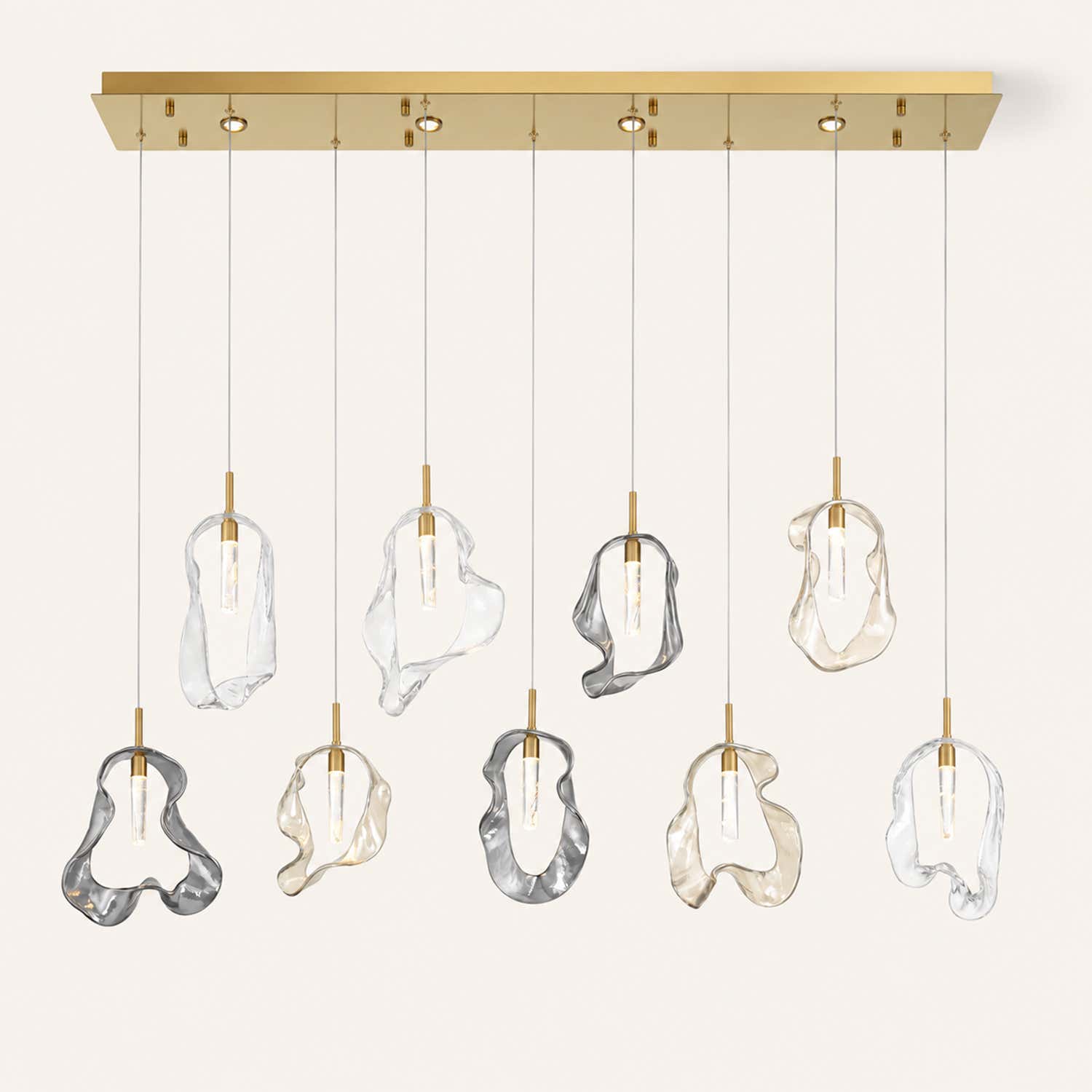 Norah 51" Wide Crystal Linear Chandelier