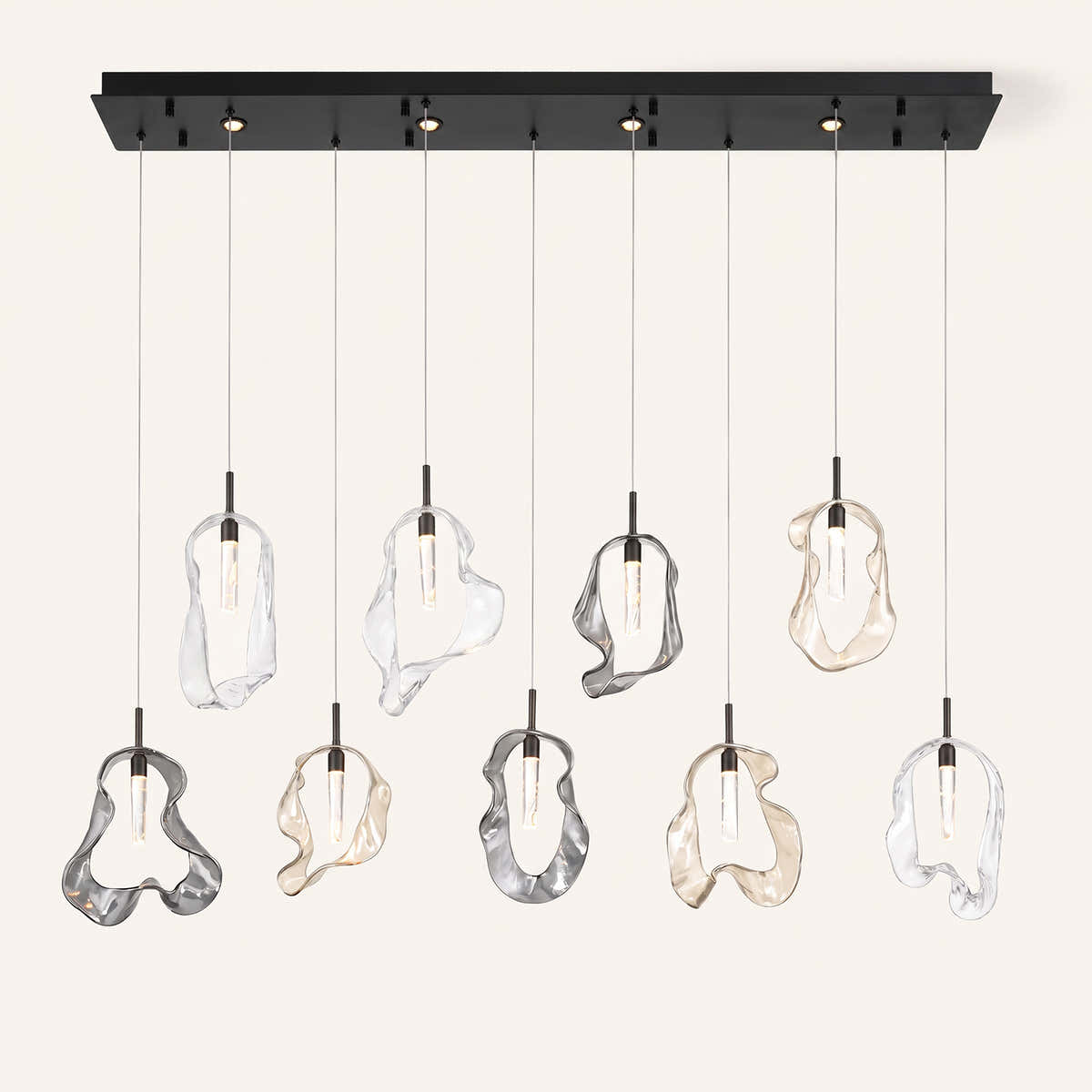 Norah 51" Wide Crystal Linear Chandelier