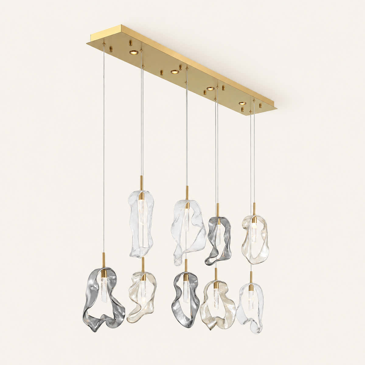 Norah 51" Wide Crystal Linear Chandelier