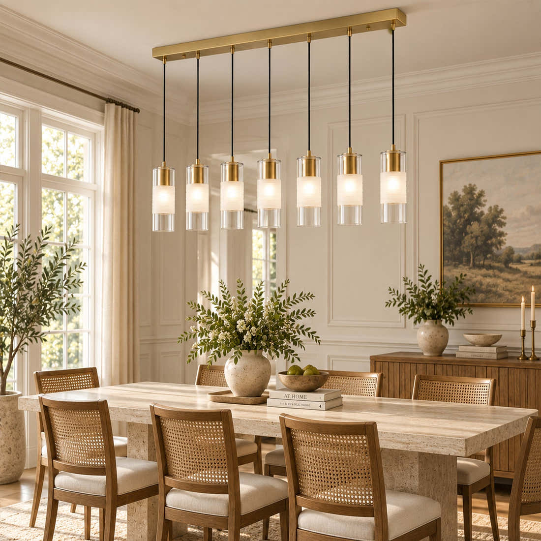 Leton 7 Light 54" Wide Linear Chandelier