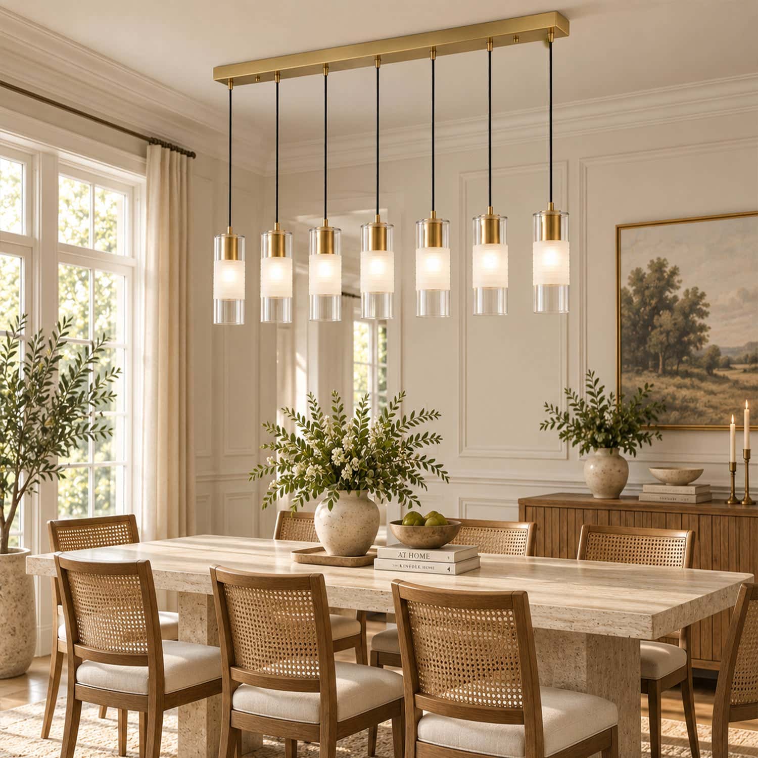 Leton 7 Light 54" Wide Linear Chandelier