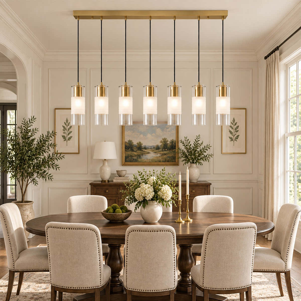 Leton 7 Light 54" Wide Linear Chandelier