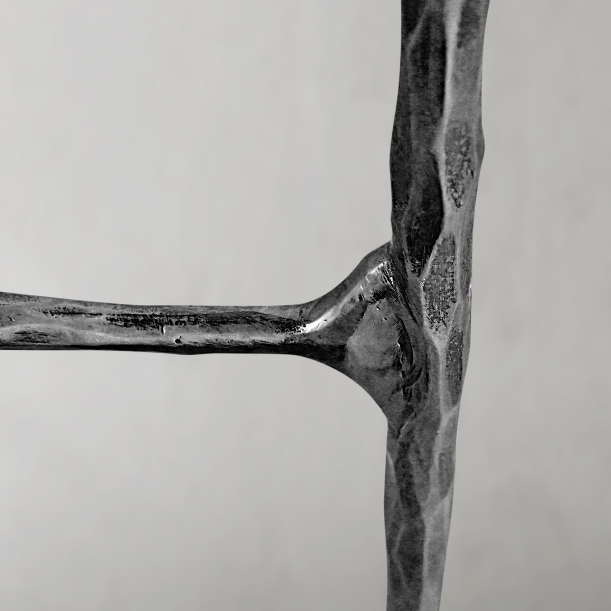 Hand-Forged Metal Rectangle Marble Coffee Table