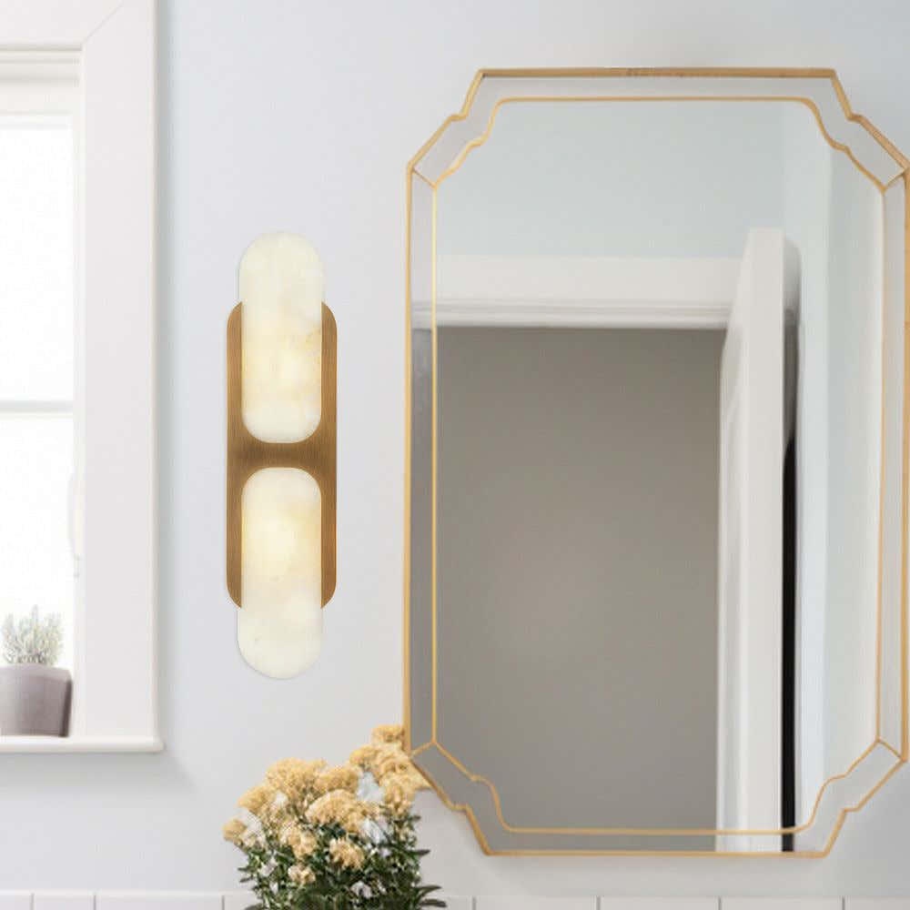 Hopkins Alabaster Sconce 9"–17"
