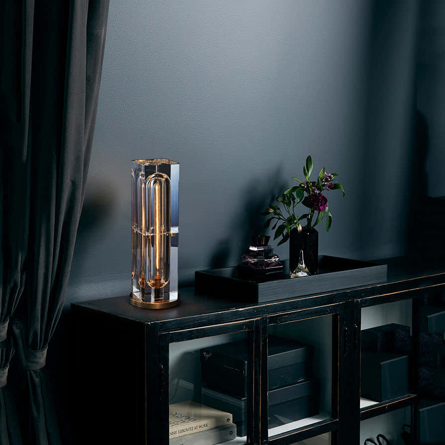 Glaxy Rectangular Crystal Table Lamp