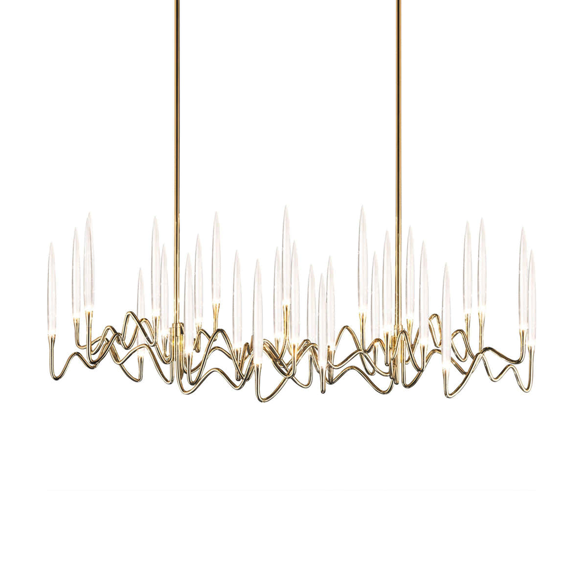 Pezzo Crystal Long Chandelier L78'' 59''  40''