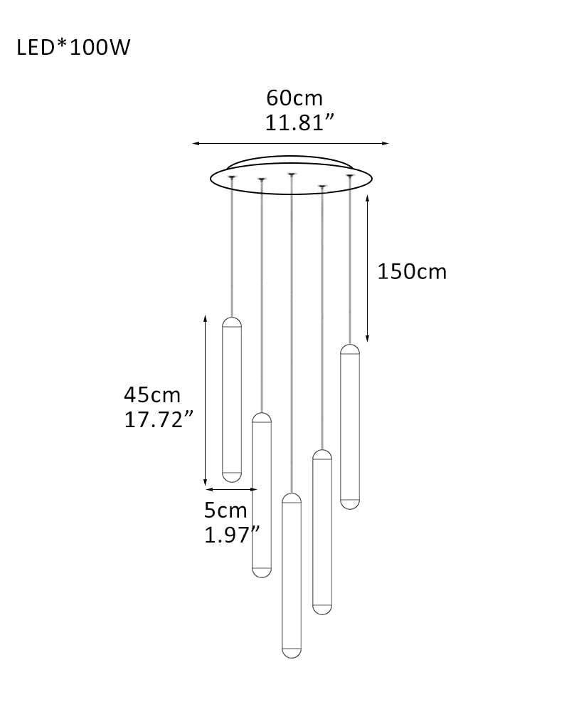 Cluster Mini Cadiz Linear Long Pendant Ceiling for Kitchen Island