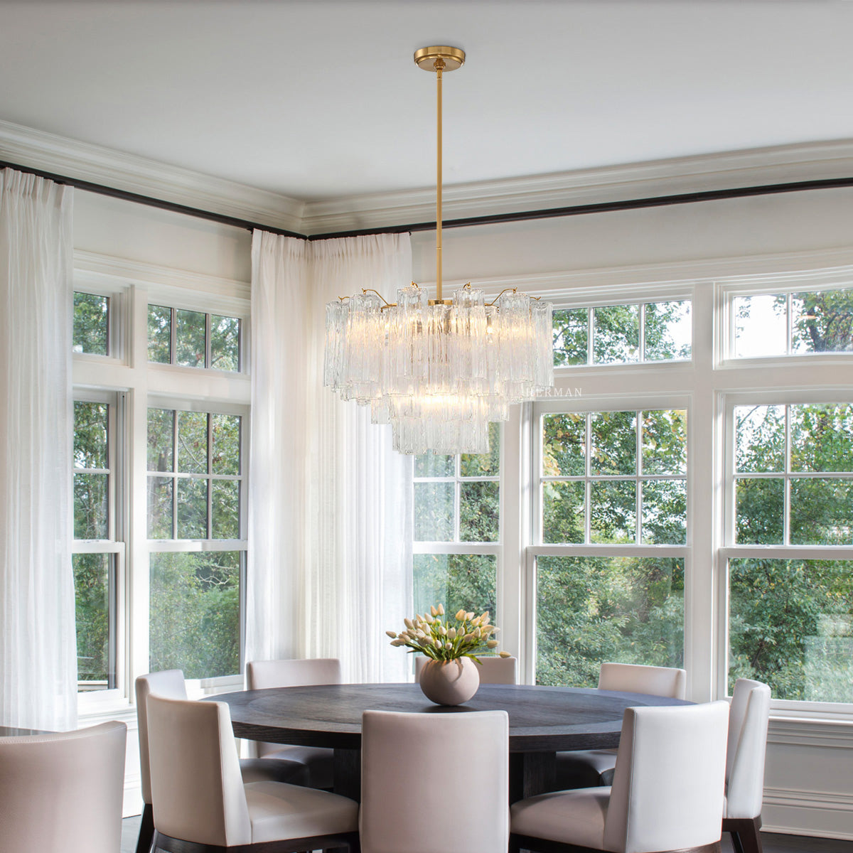 Addis Murano Glass Chandelier 17.8" 19.8" 22" 26.8" 32''D