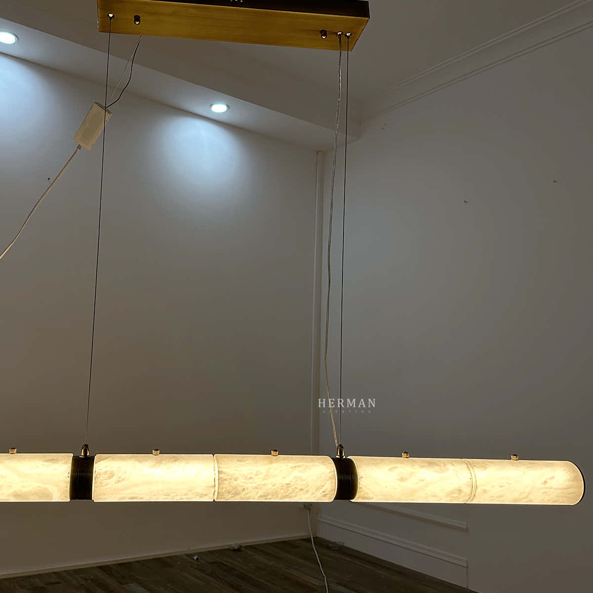 Alabaster Magnificence Art Linear Chandelier