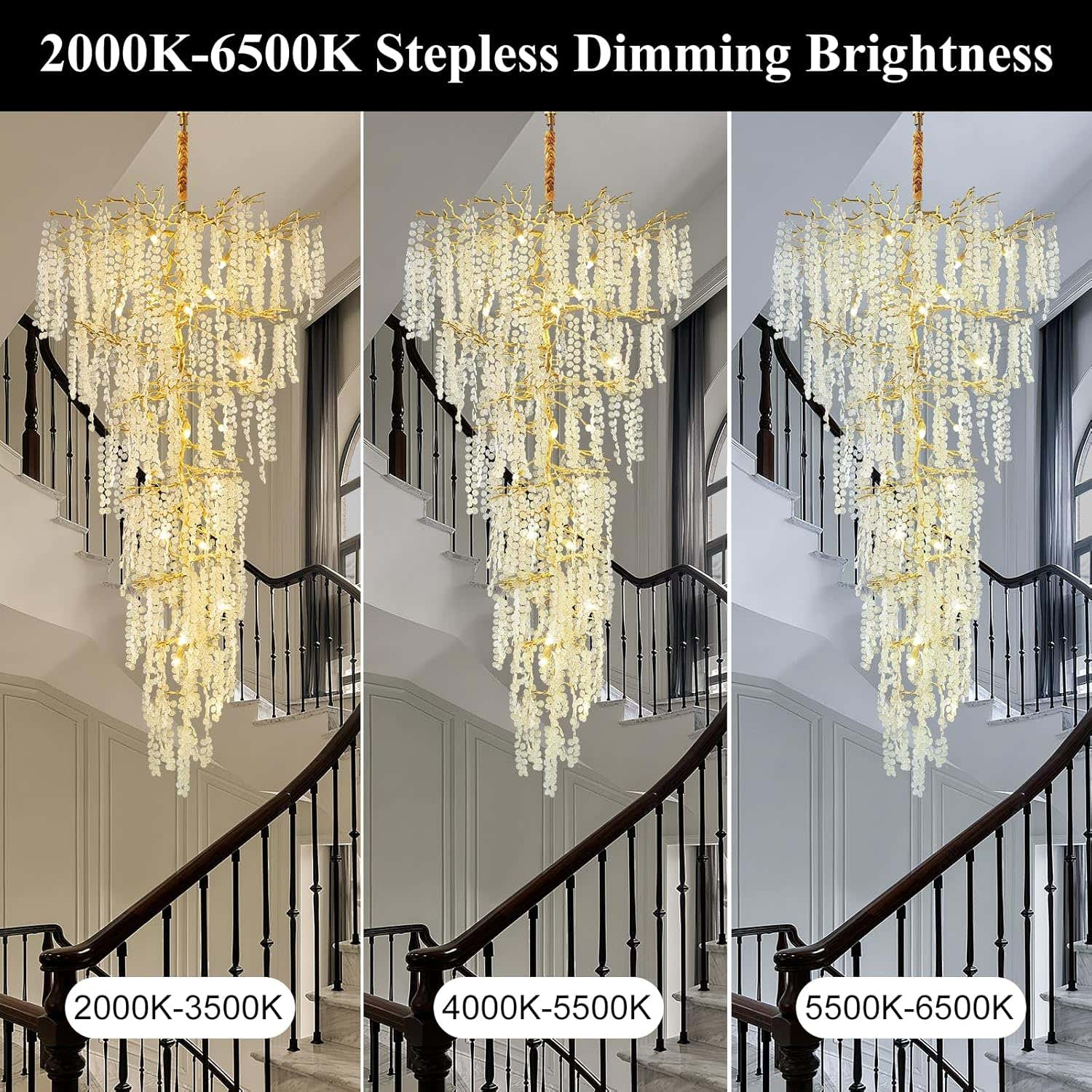 Modern Crystal Tree Branch Chandelier 134"