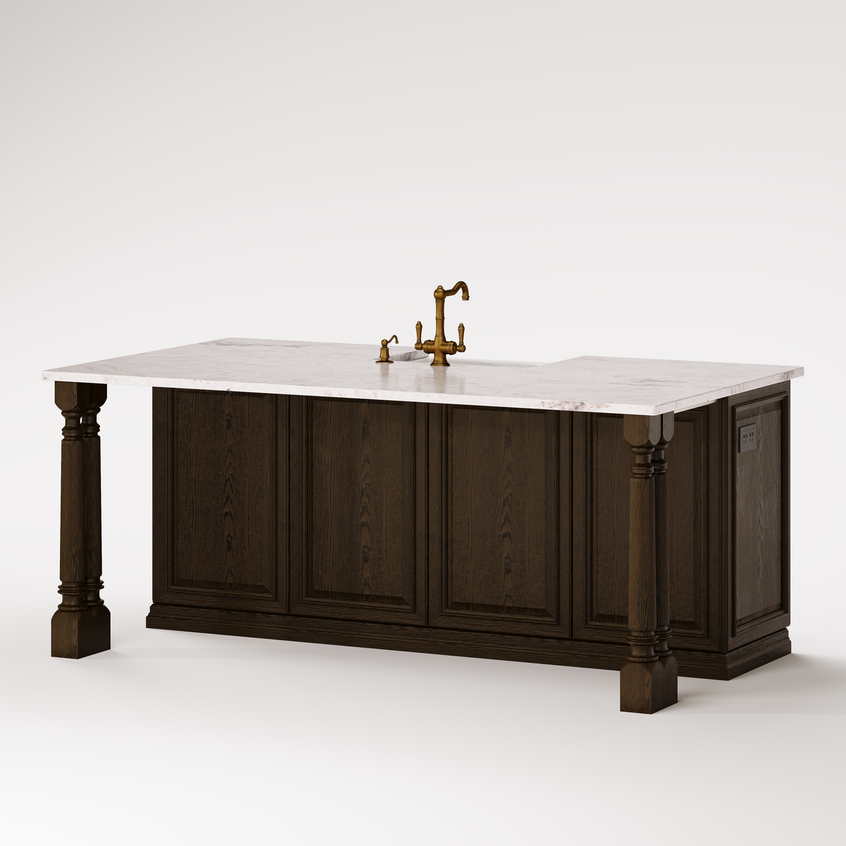 Custom Stone Kitchen Island