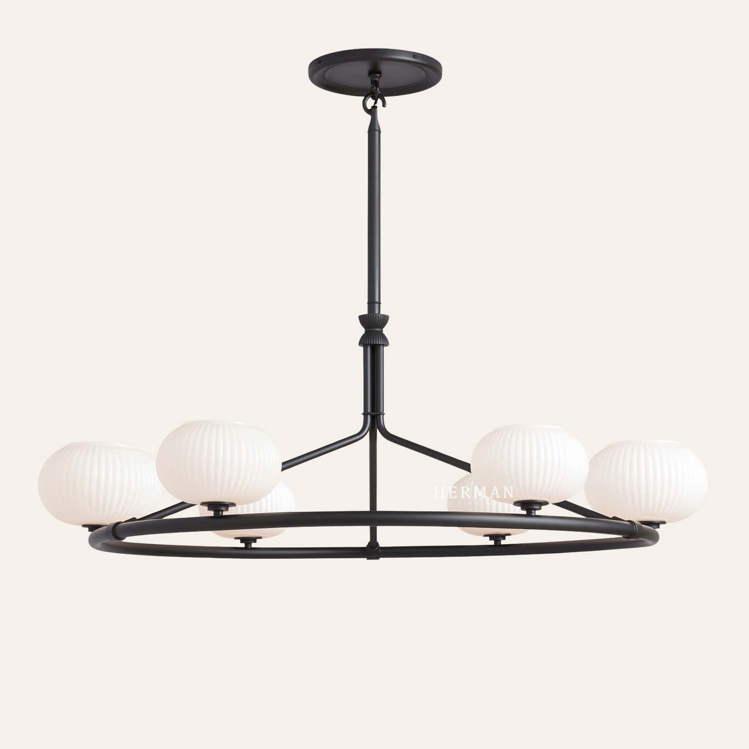Enzo 48" Glass Round Chandelier